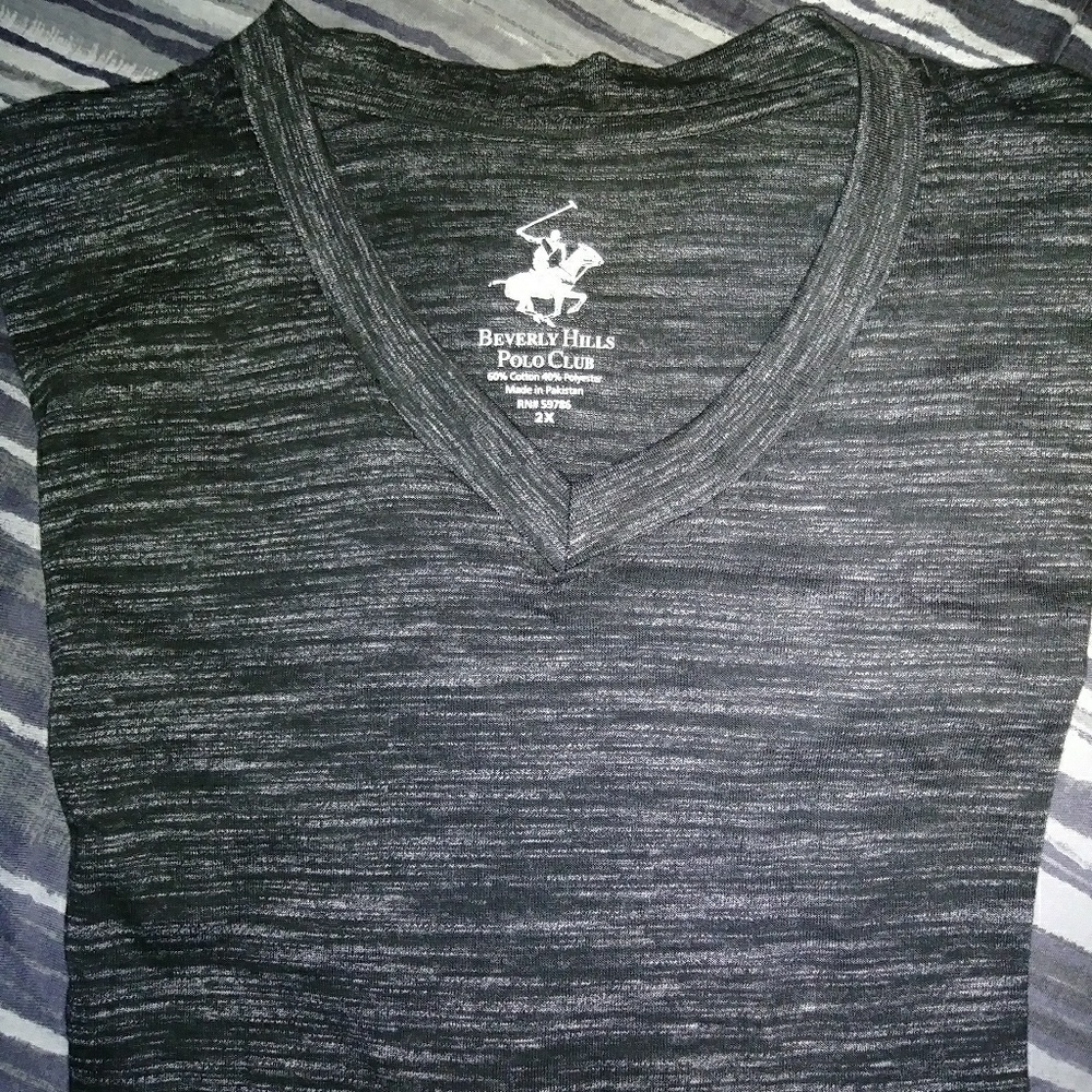 Men"s Beverly Hills Polo Club V-Neck T Shirt